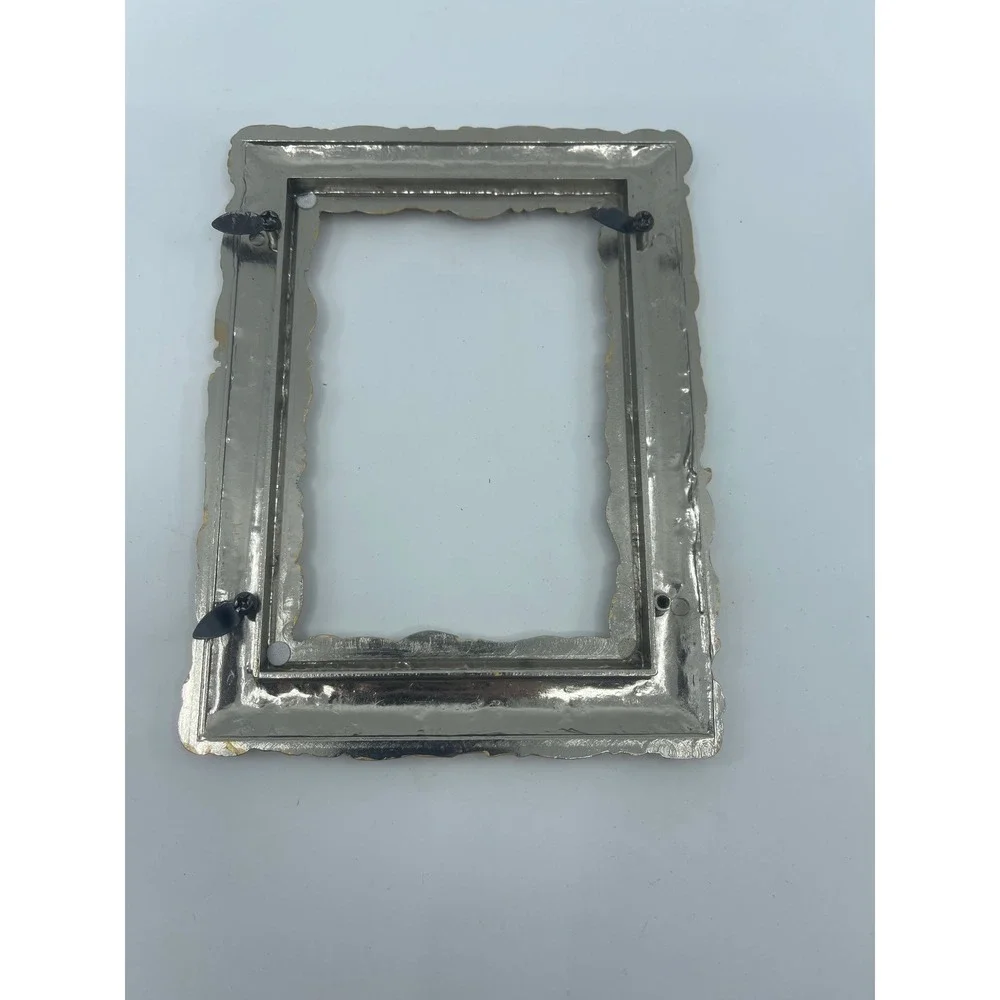 Ornate Scroll Vine Photo Frame‎ Silvertone Metallic 3
